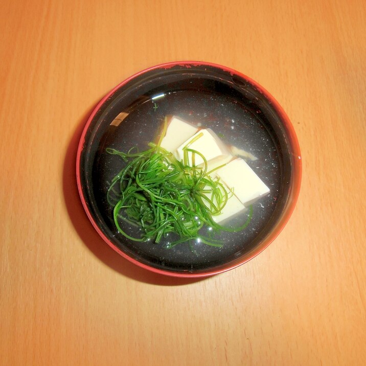 豆腐とおかひじきのマヨスープ